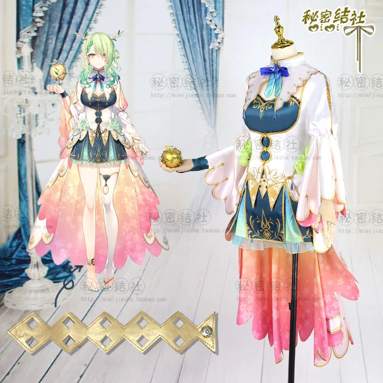 อะนิเมะ VTuber Hololive Council Ceres Fauna Uniform Sweet Lolita Cosplay เครื่องแต่งกายผู้หญิงฮาโลวีนจัดส่งฟรี2021ใหม่