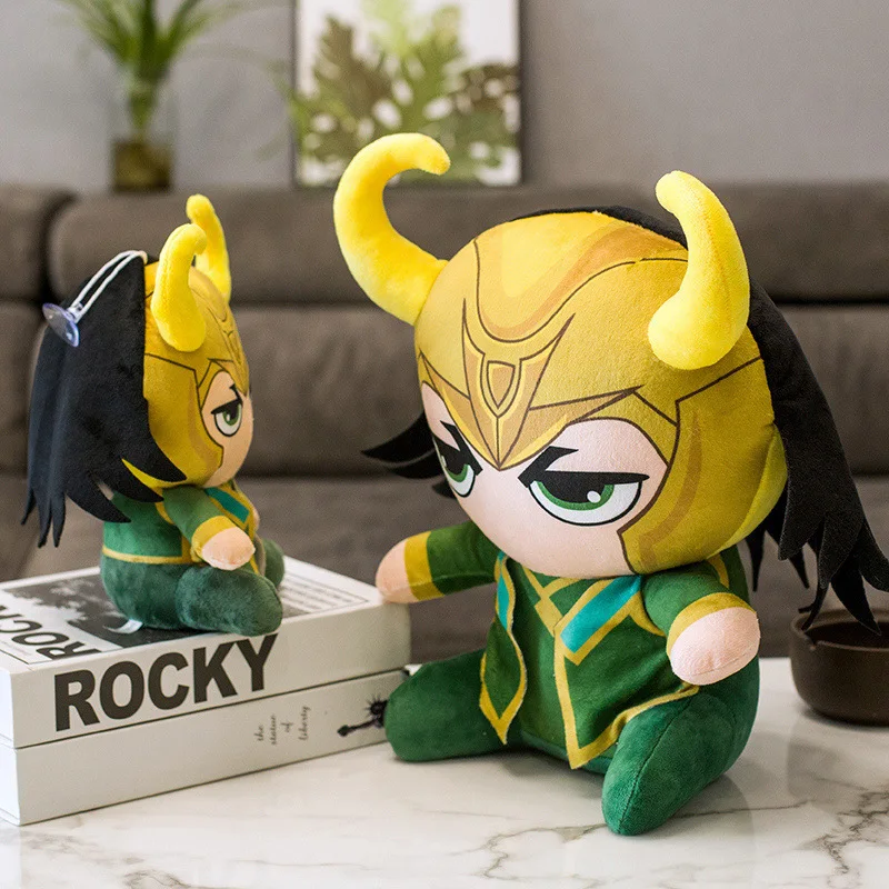 Film Loki Cosplay pluszowe zabawki lalki PP bawełna bardzo miękki, mały, pluszowy bohater Loki Bull diabeł poduszka Anime lalki na prezent dla dzieci dziewczyna