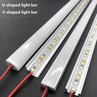 LED aluminum rigid light bar DC12V 50CM 20inch U/V-shape 5730 36LEDs LED aluminum channel Home decoration lighting or connector