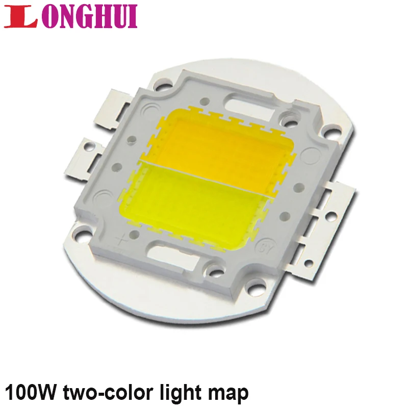 High Power  100W Two-color Led Chip  3000-3500K/6000-6500K For 100Watt Floodlight Scene Light, Spotlight, Stage Light