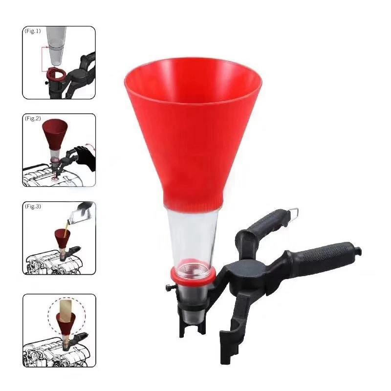 Car Universal Engine Oil Funnel No-Spill Oil Funnel Adjustable Oil Funnel Adapters Spill Proof Oil Filter Tool Set