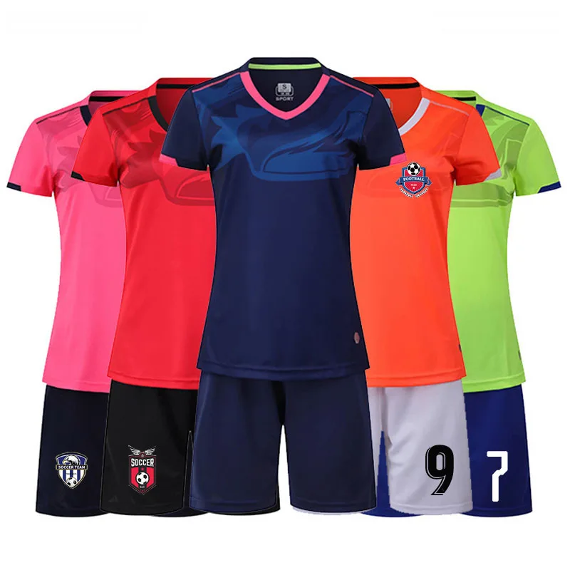 Women's Soccer Jersey Set Children Football Kit Clothes Women Kid Futbol Training Uniforms Sets Female Survetement Football Kits