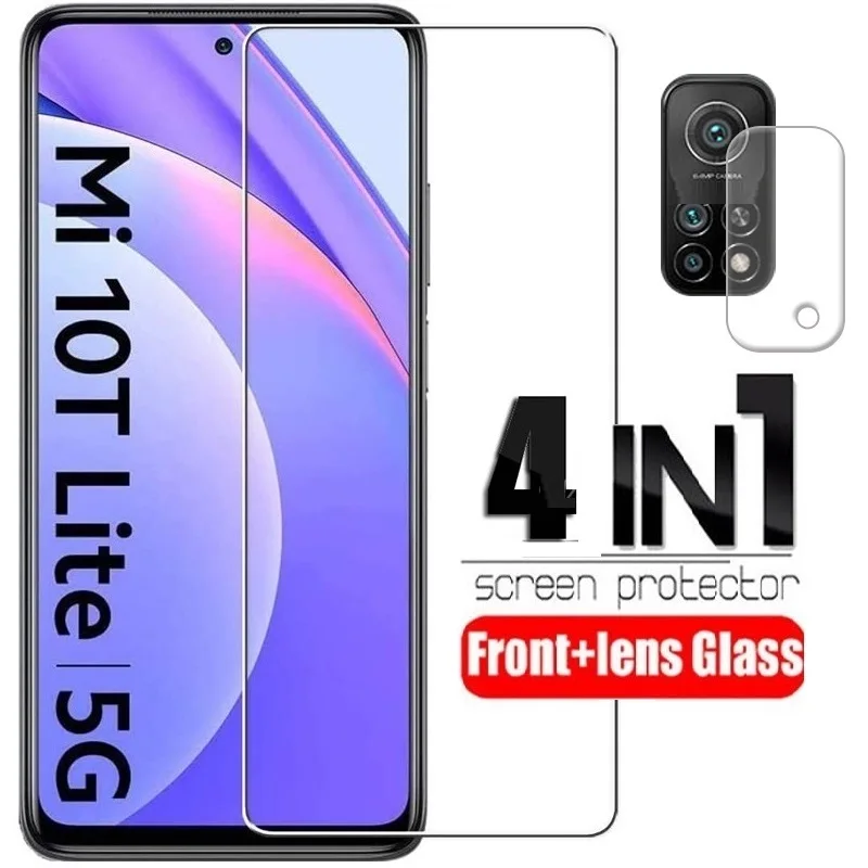 4-in-1 For Xiaomi Mi 10T Glass For Mi 10T Tempered Glass Full HD Screen Protector For Redmi Note 8 T 9 Pro Mi 10T Pro Lite Glass