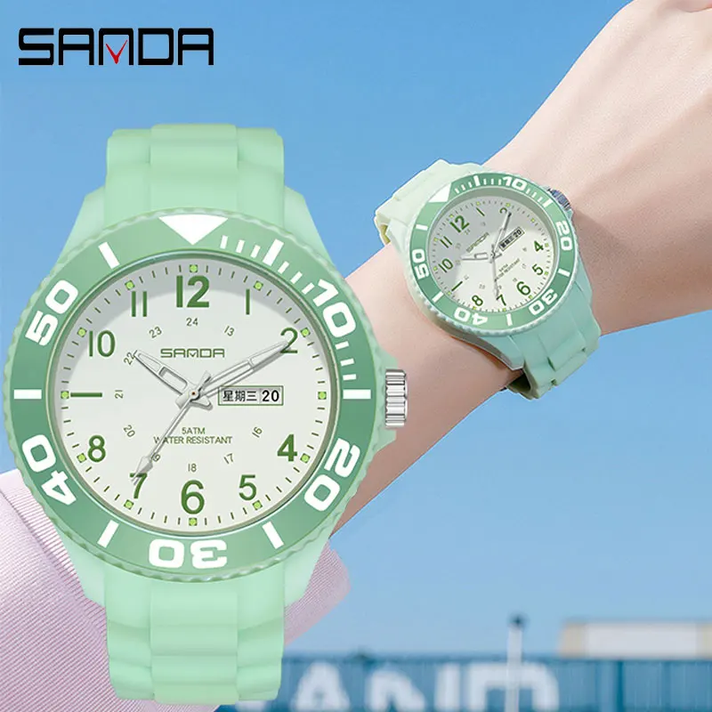 Ladies Sport Watch Big Number Luxury Quartz Watches Fashion Women\'s Simple 50M Waterproof Date Analog Clock zegarek damski