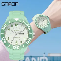 Reloj deportivo de lujo para mujer, cronógrafo de cuarzo, sencillo, resistente al agua hasta 50M, con fecha, analógico