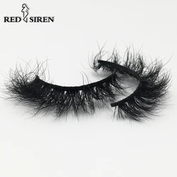 RED SIREN-pestañas de visón 3D, 100% libre de crueldad, hechas a mano, reutilizables, esponjosas, naturales, maquillaje