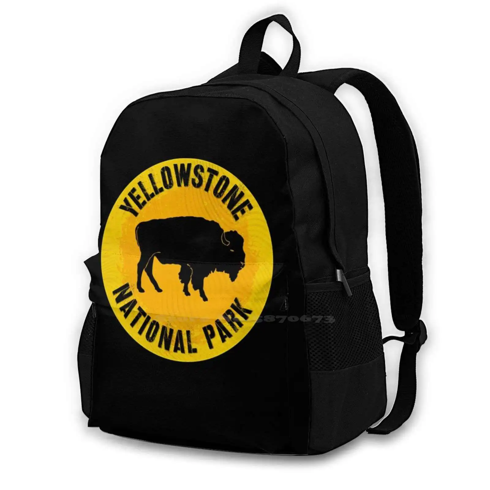 

Yellowstone National Park Pattern Design Bagpack School Bags Yellowstone Ranch Hiking Wyoming Camping Mountain Montana