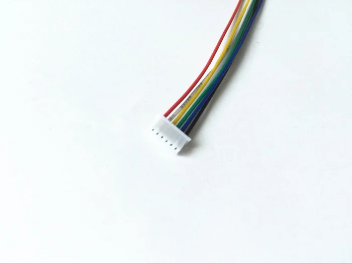 Free Shipping Micro JST 1.25mm Spacing 6-Pin Connector plug 6pin Connector w. Wire 28AWG 30CM --50pcs/lot