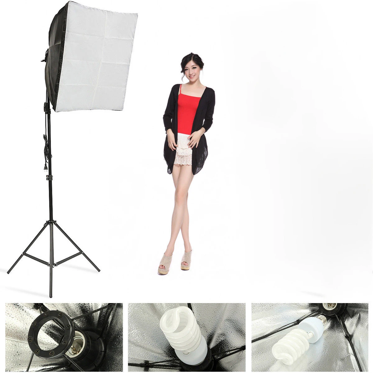 3 в 1, штатив-Трипод для фотостудии, 60 х60 см, E27