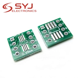 20 unids / lote placa adaptadora IC girar DIP8 SOP8 MSOP8 transferencia de interruptor DIP SMD de doble uso DIP SOP placa pequeña placa vacía en stock