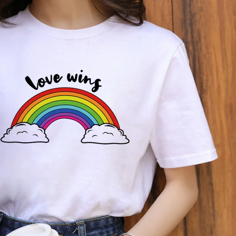 

Женская футболка с принтом Love, летняя белая футболка в стиле Харадзюку