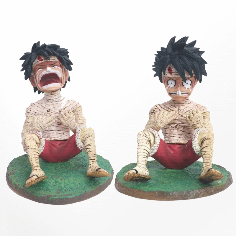 Anime One Piece Luffy Mulut Terbuka Diam Menangis Luffy Perban Luffy Peringatan Edisi Garasi Kit Model