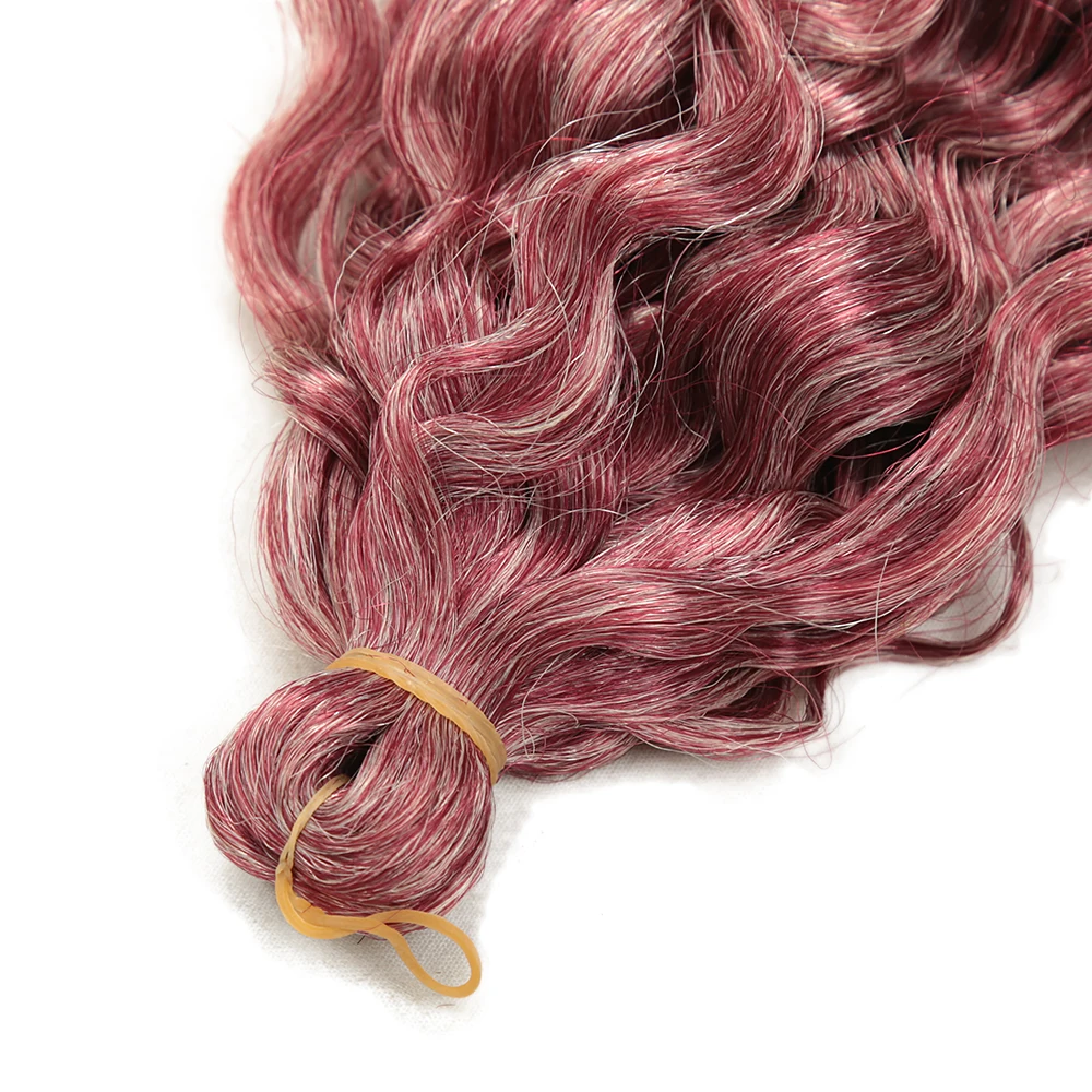 Golden Beauty 24 cale włosy syntetyczne długie fale oceaniczne głęboka fala Twist warkocze Jessca fala szydełkowe włosy plecione dla białych kobiet