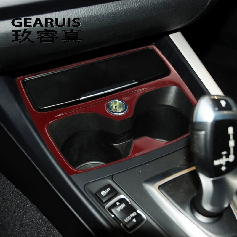 

Car Styling For BMW F20 F21 stickers Interior Auto Storage Box Water Cup Holder Panel Trim Covers decals 1 series Accessories
