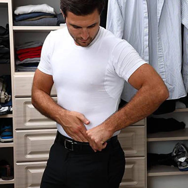 Absorb Perspiration Keep Your Garments Armpit Bone Bry Micro Modal Sweatproof Undershirt T Shirt