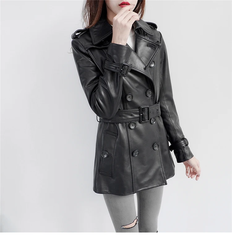 Genuine Free shipping,Women leather slim jacket.plus size female sheepskin coat Suede,fashion style leather jackets.sales