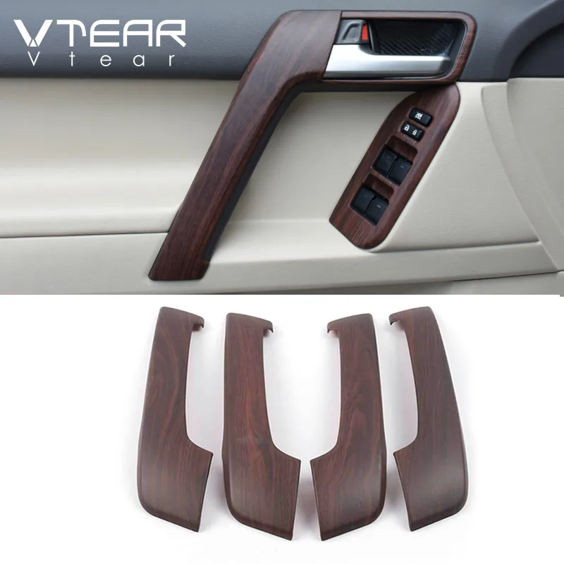 Vtear For Toyota LAND CRUISER Prado 150 Car decoration inner door armrest handle cover accessories interior trim parts 2018-2020