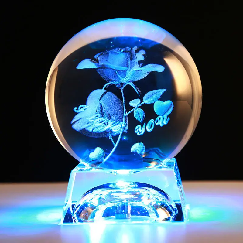 Seven-Color Crystal Ball Home Decorations Boys And Girls Girlfriends Birthday Gifts Bedroom Living Room Creative Ornaments