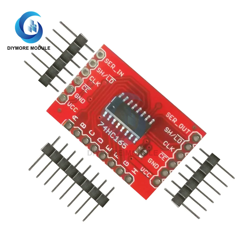 DC2-6V sn74hc165 módulo de conversão shift-in breakout paralelo à placa de conversão de dados de série 0.1 \