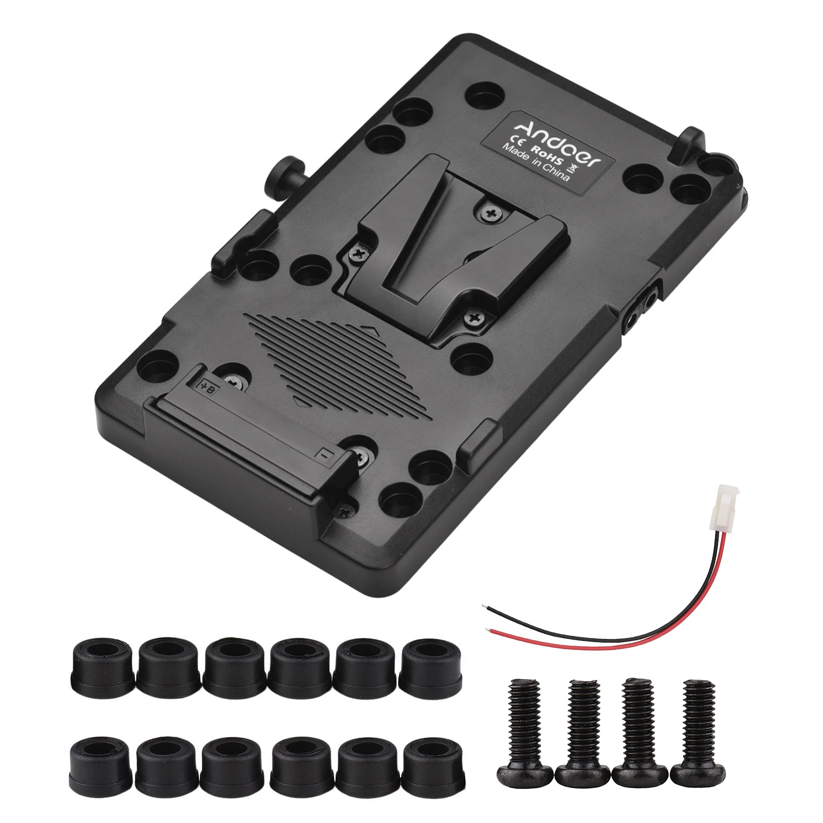 Andoer RL-IS2 V-mount V-lock DIY Power Supply Battery Plate for Sony BMCC BMPCC Camcorder Monitor LED Video Light