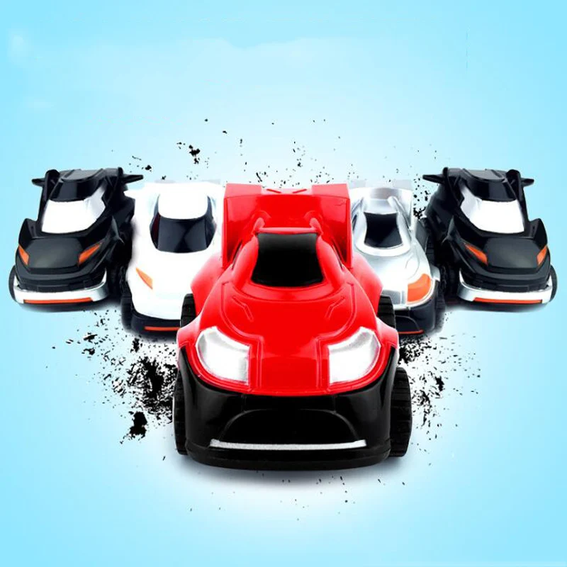 

Children's Mini Simulation Inertia Racing Can Stand Upright 360 Degree Rotating Car Cartoon Racing Cake Model Decoration Gift