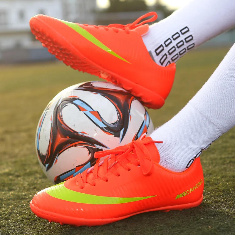 Superfly Sapatos de futebol profissional para crianças, grampos interiores, tênis de futsal, botas de futebol masculinas, quentes, originais, relvado