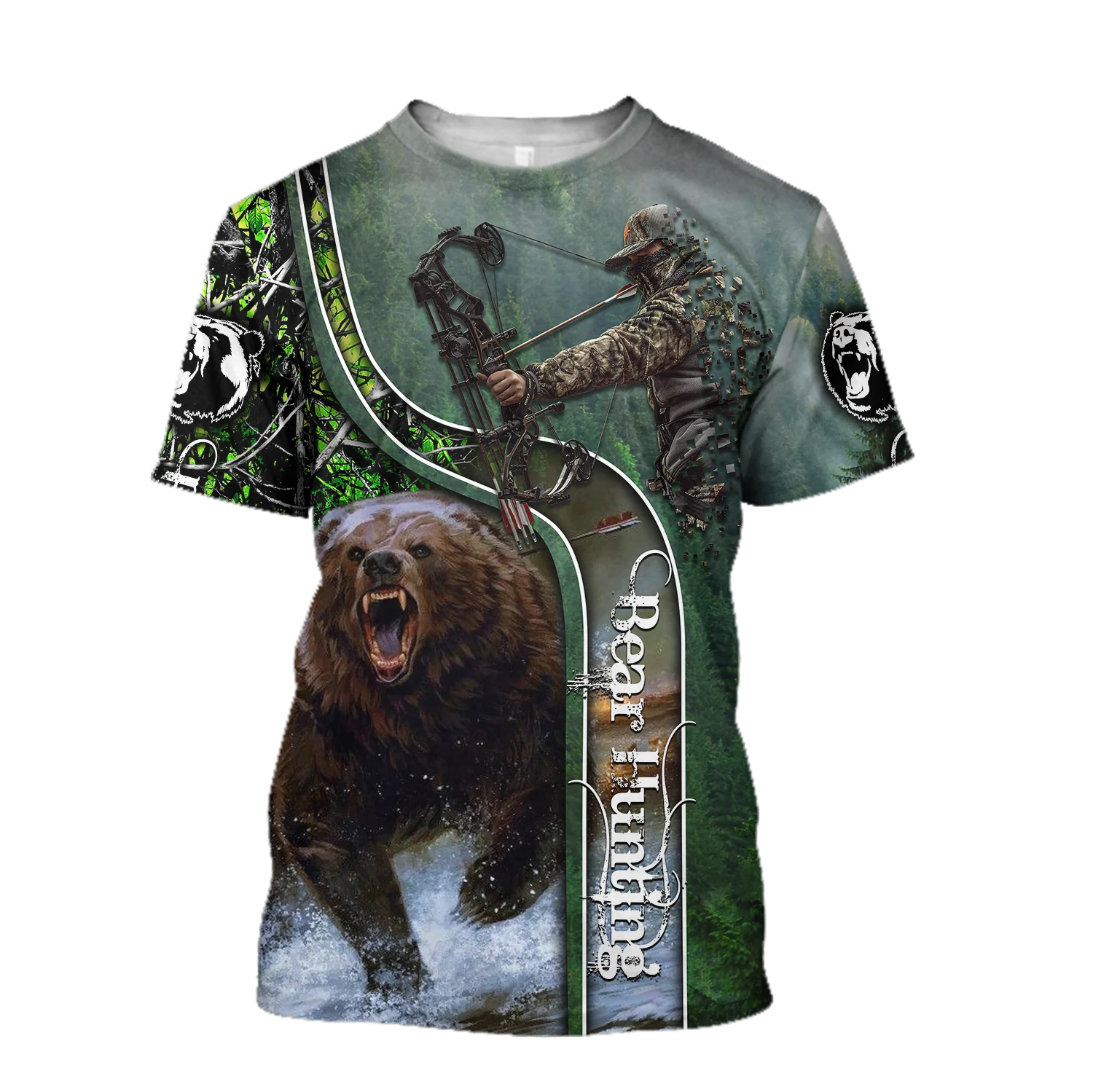 Camiseta Verano Oso 3D Tokio Estilo Urbano Unisex - imagen 3