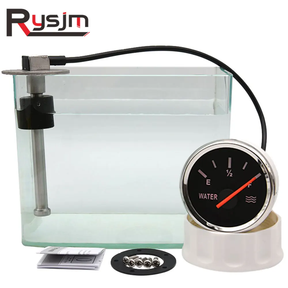 0-190ohm Water Level Sensor +52MM Water Level Gauge 100mm 125mm 150mm 225mm 275mm 300mm Fuel Sender Unit For Car Boat 12V/24V