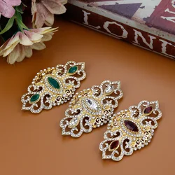 Sunspicems Full Crystal Women Brooch Gold Color Morocco Caftan Brooch Wedding Jewelry Flower Indian Brooches Pins Bridal Bijoux