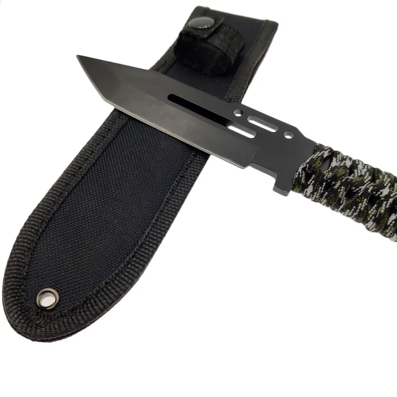 Swayboo CS الذهاب مكافحة ضربة التكتيكية مستقيم التخييم بقاء الصيد السكاكين غمد تتلاشى