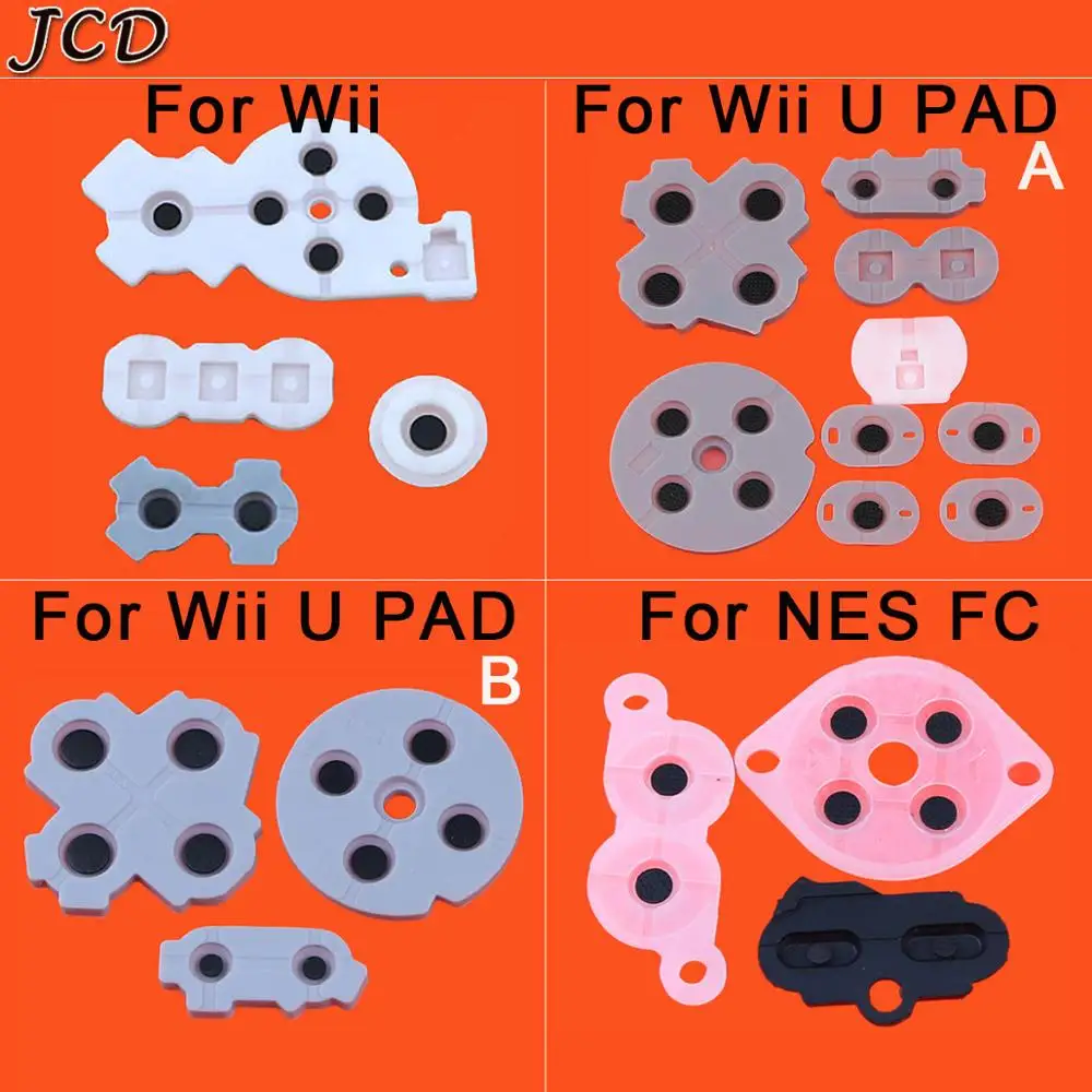 

JCD Conductive Rubber Button Pads Replacement For Wii U Gamepad Pad For NES FC Controller Joy Pad Silicon Conduct Rubber Button