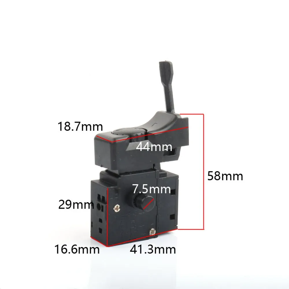 1Pc FA2-6/1BEK 6A 250VAC5E4 Lock on Power Tool Electric Drill Speed Control Trigger Switch