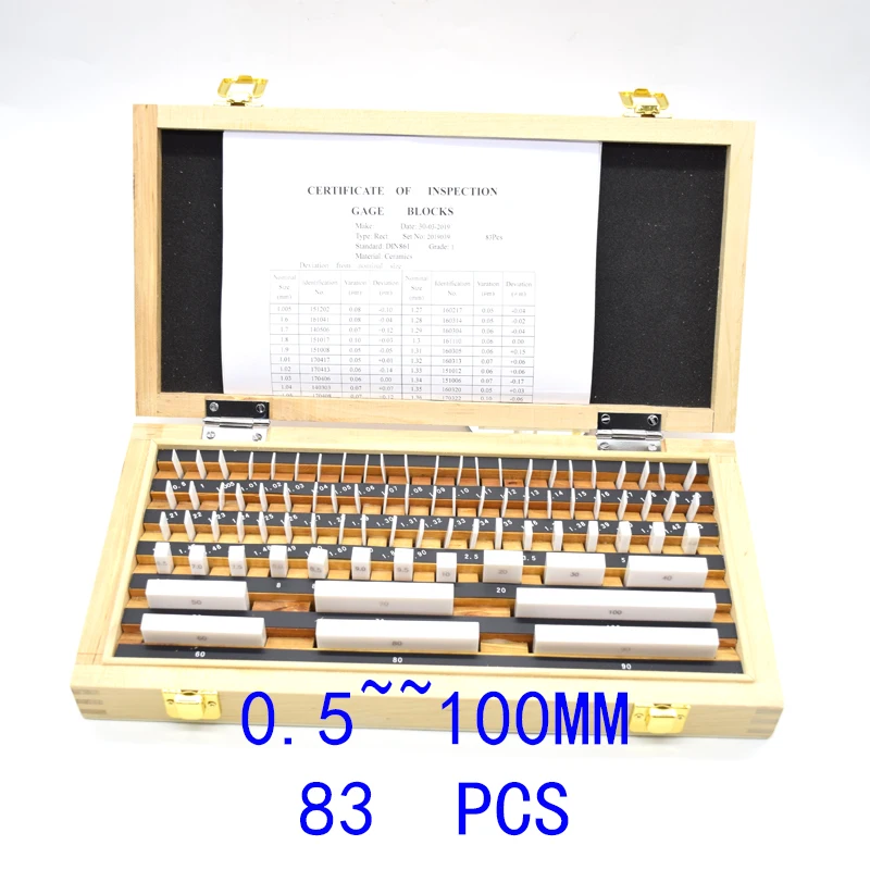 Zirconia super-hard wear-resistant ceramic measuring block Set block gauge  caliper calibration blocks20PCS micrometer calibra