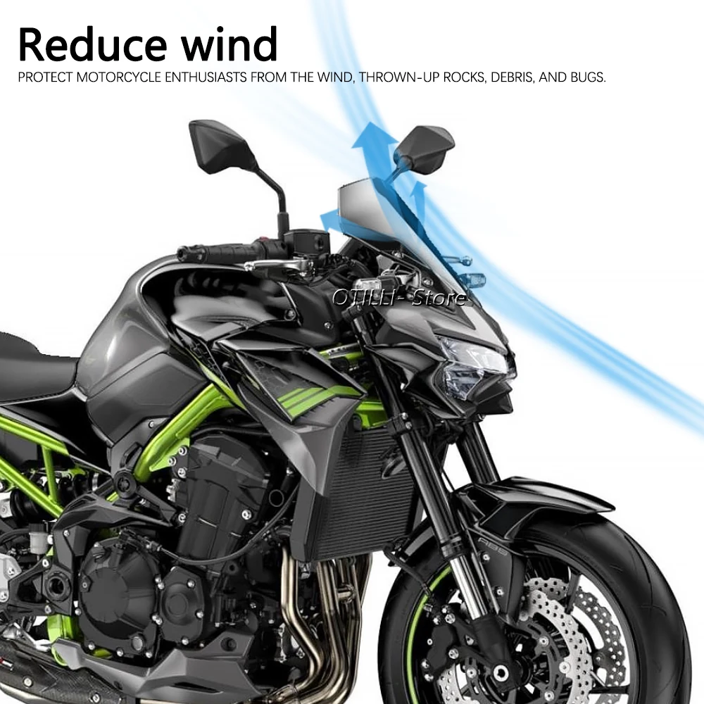 New Fit For KAWASAKI Z900 Z 900 Z650 2020 2021 2022 2023 Motorcycle Accessories Sports WindScreen Windshield Visor Deflector