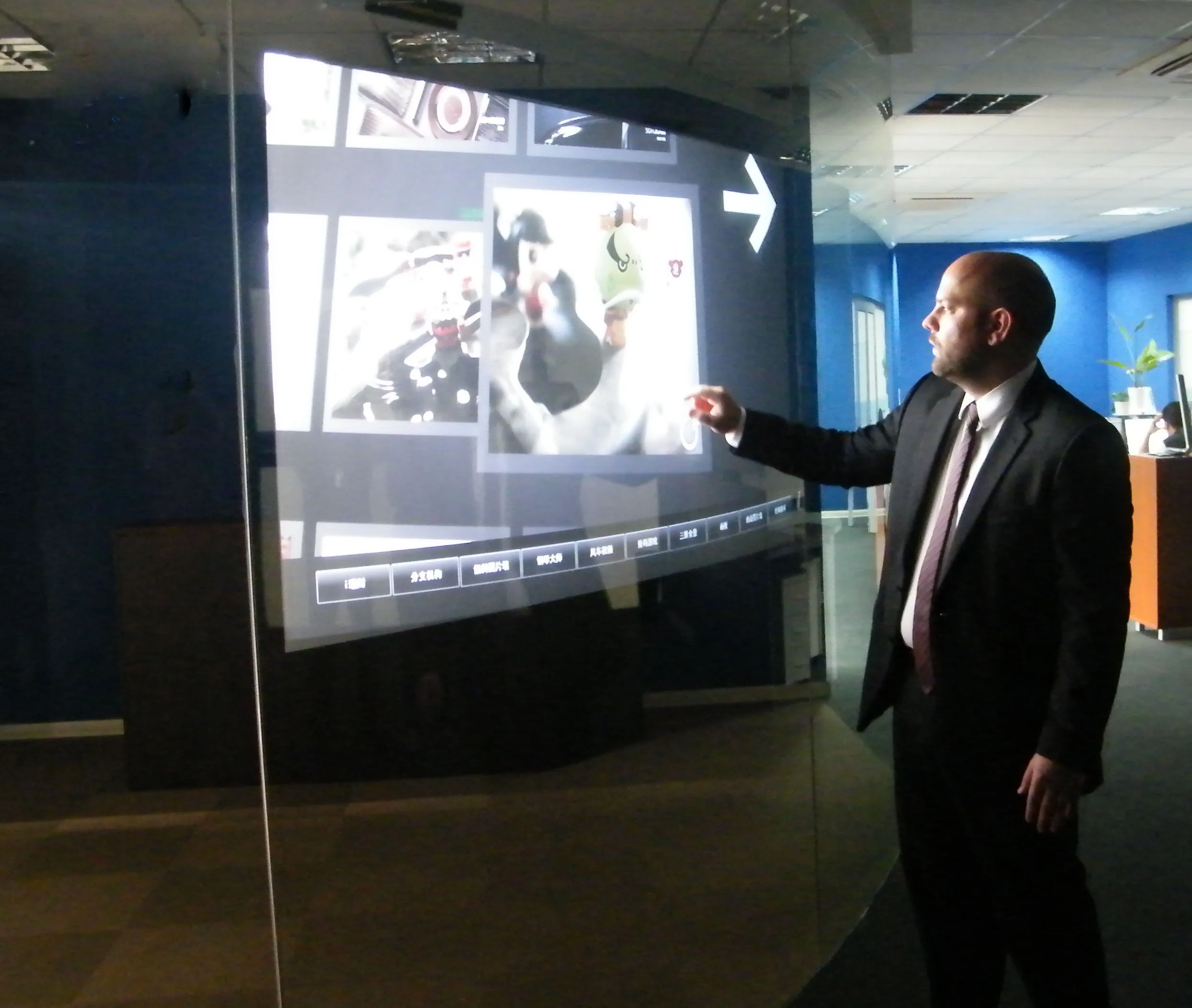 Fttyjtec-película touch transparente para janela da loja, entrega rápida, com 10 pontos de toque, 23.8 polegadas