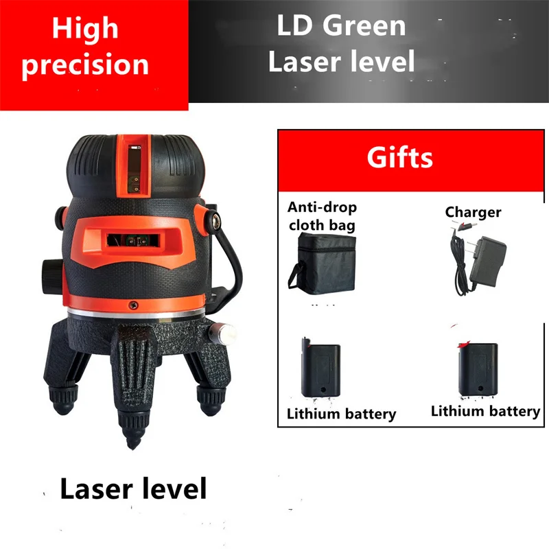 5 Lines Laser Level  Automatic Self Leveling 360 Rotatable Horizon&Vertical Blue Lasers Slim Beam for Home Renovation