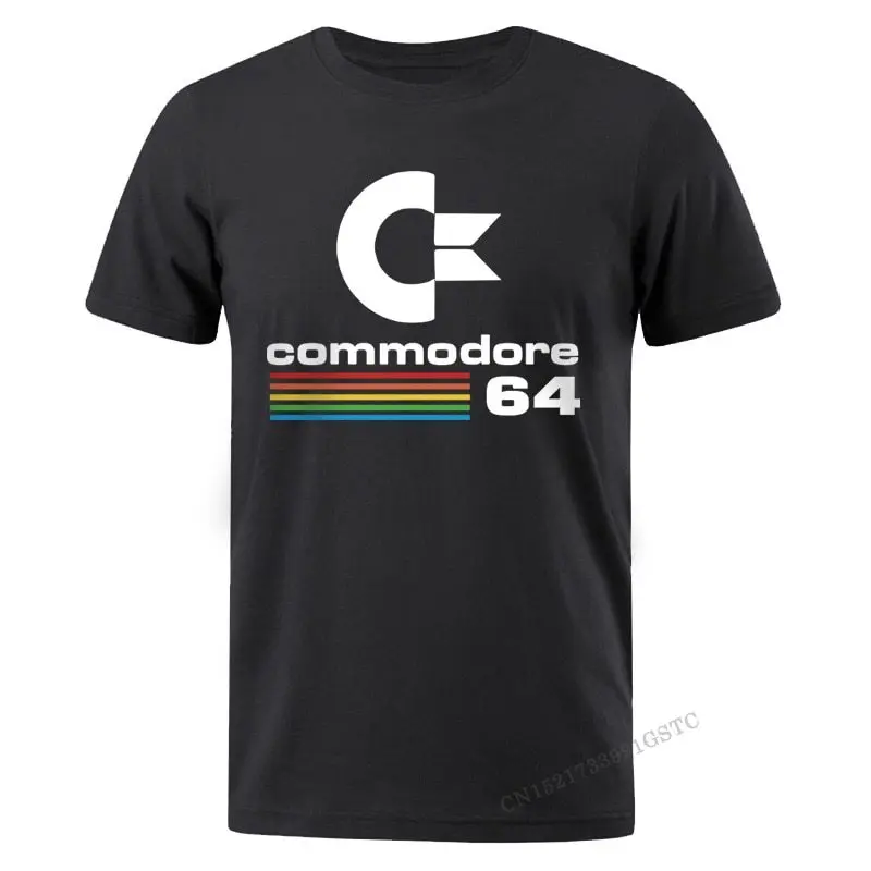 Men T-Shirts Summer Commodore 64 Print Top T Shirt C64 Sid Amiga Retro Cool Design T-Shirt Camisas Hombre Top Tee Mens Clothing