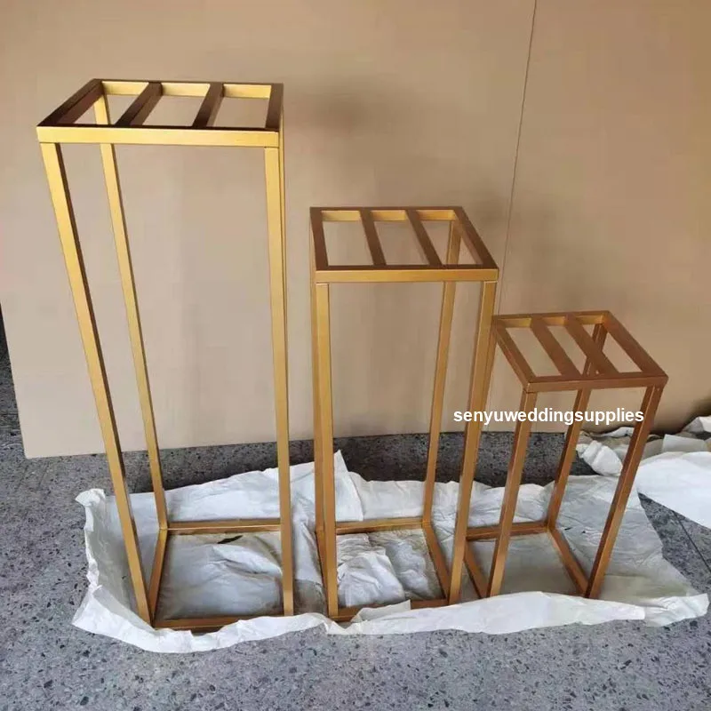 Event Rectangle Frame Centerpieces Flower Stand for Wedding Table Decoration Acrylic Flower Stand