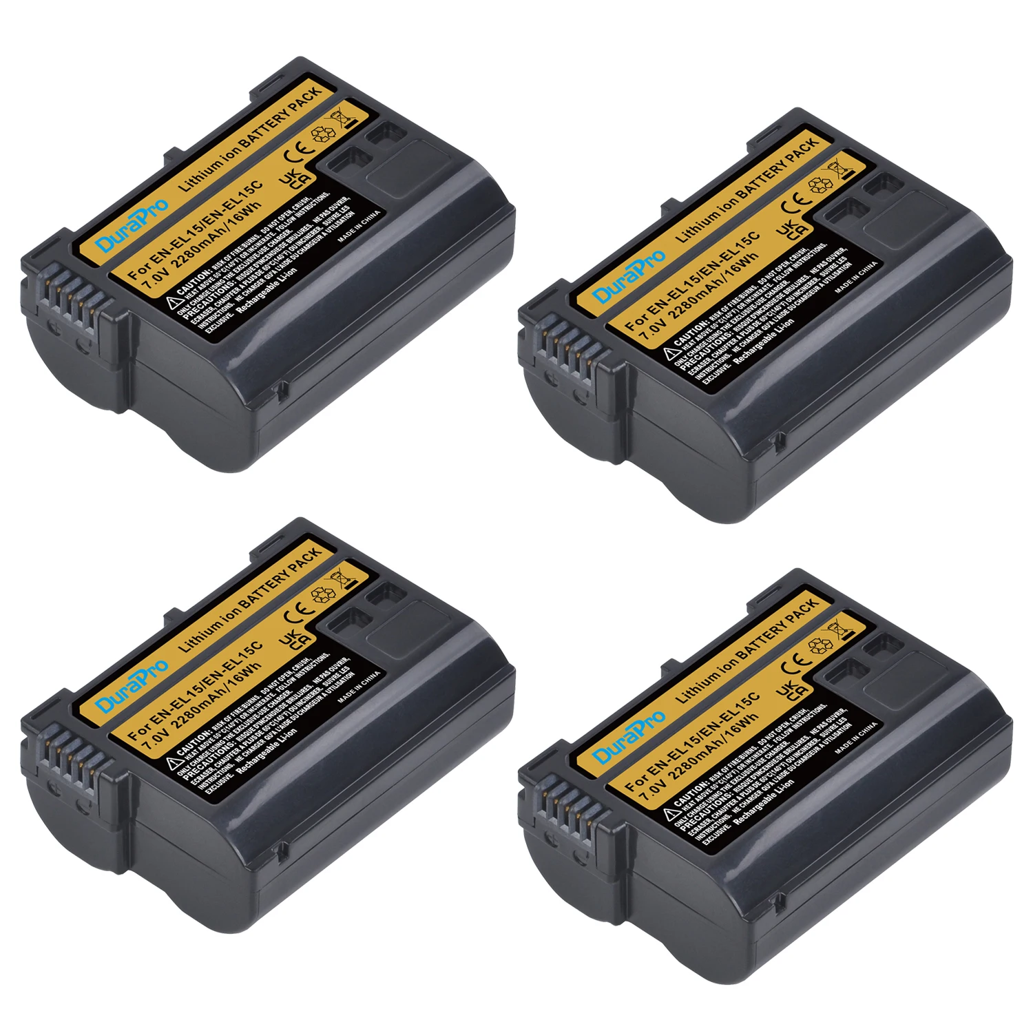 

DuraPro 2280mAh EN-EL15C Bateria EN-EL15 EN-EL15A Battery for Nikon Z5,Z6,Z6ii,Z6iii,Z7,Z7II, Z8 D600 D610 D600E D800 D800E D810