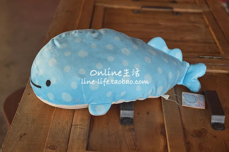 Cute Jinbesan Blue Whale Shark With Friend Big Plush Toy 49cm Pillow Cushion Stuffed Animals Kids Dolls Baby Children Gifts