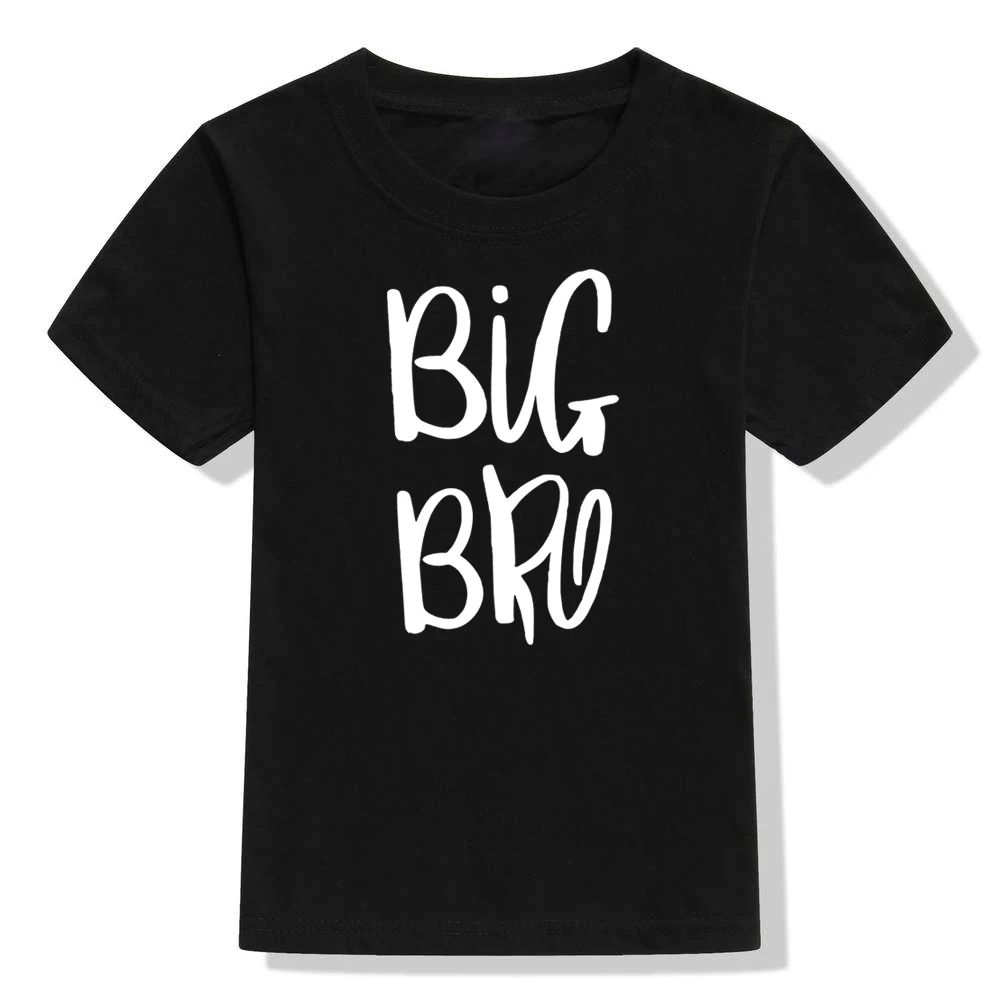 Big Brother Little Brother T Shirt Sibling Short Sleeve Tees Clothes Kids Baby Boys Letter Printed Fashion Brothers T-shirt Tops image 3