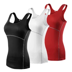 New Yoga Tops Women Sexy Gym Sportswear Vest Fitness tight woman clothing Sleeveless Running shirt Quick Dry White Yoga Tank Top