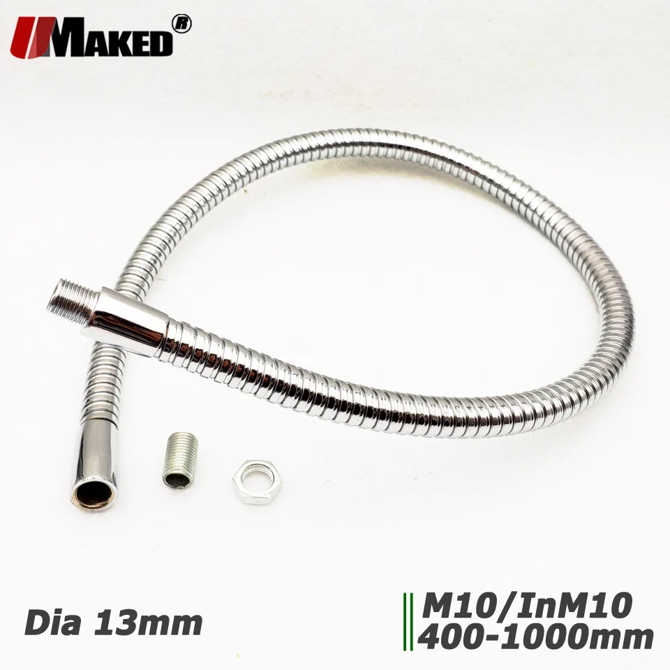 

1pc Dia13mm LED gooseneck Desk lamp Flexible holder L:40-100CM Metal plumbing hose tube for Table lamp track light