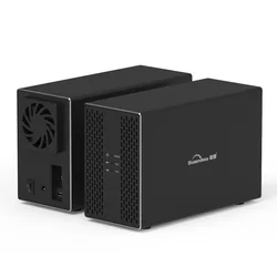 Armadietto per Array di dischi rigidi doppio contenitore per HDD da 3.5 ''con funzione RAID USB3.1 tipo C scatola per Array di dischi 2 Backup dati Bay per PC