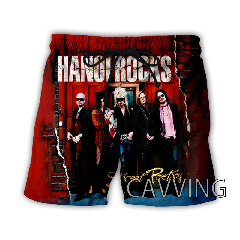 New Fashion Women/Men's 3D Print  HANOI ROCKS  Summer Beach Shorts  Streetwear Men Quick Dry Vacation Casual Shorts