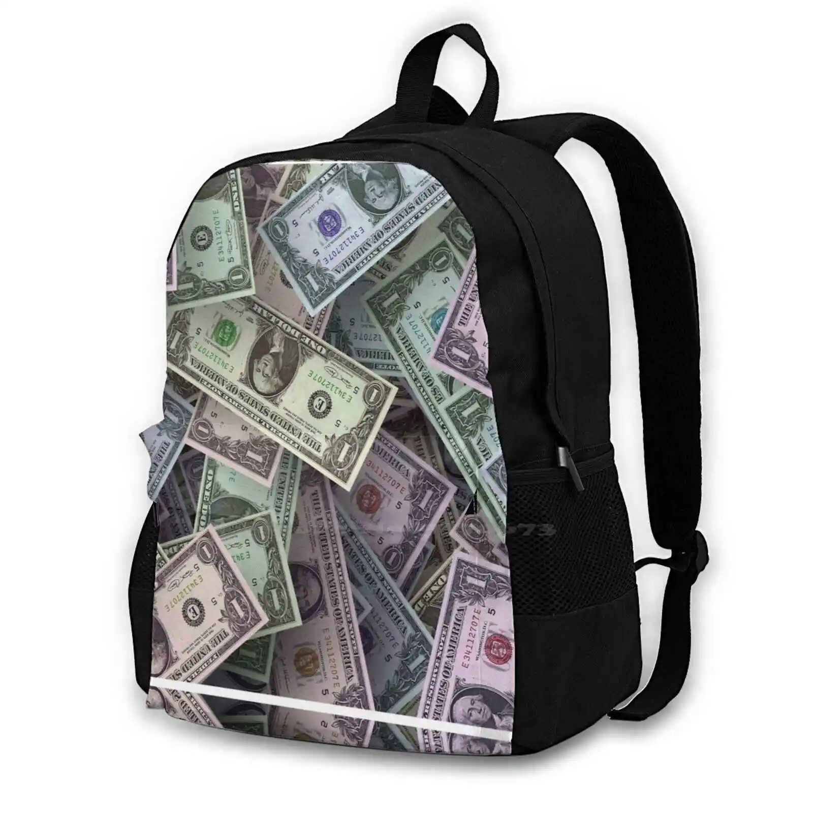 Dollar Bills New Arrivals Unisex Bags Casual Bag Backpack President Banking Dollar Sign Business Wealth Concepts Us