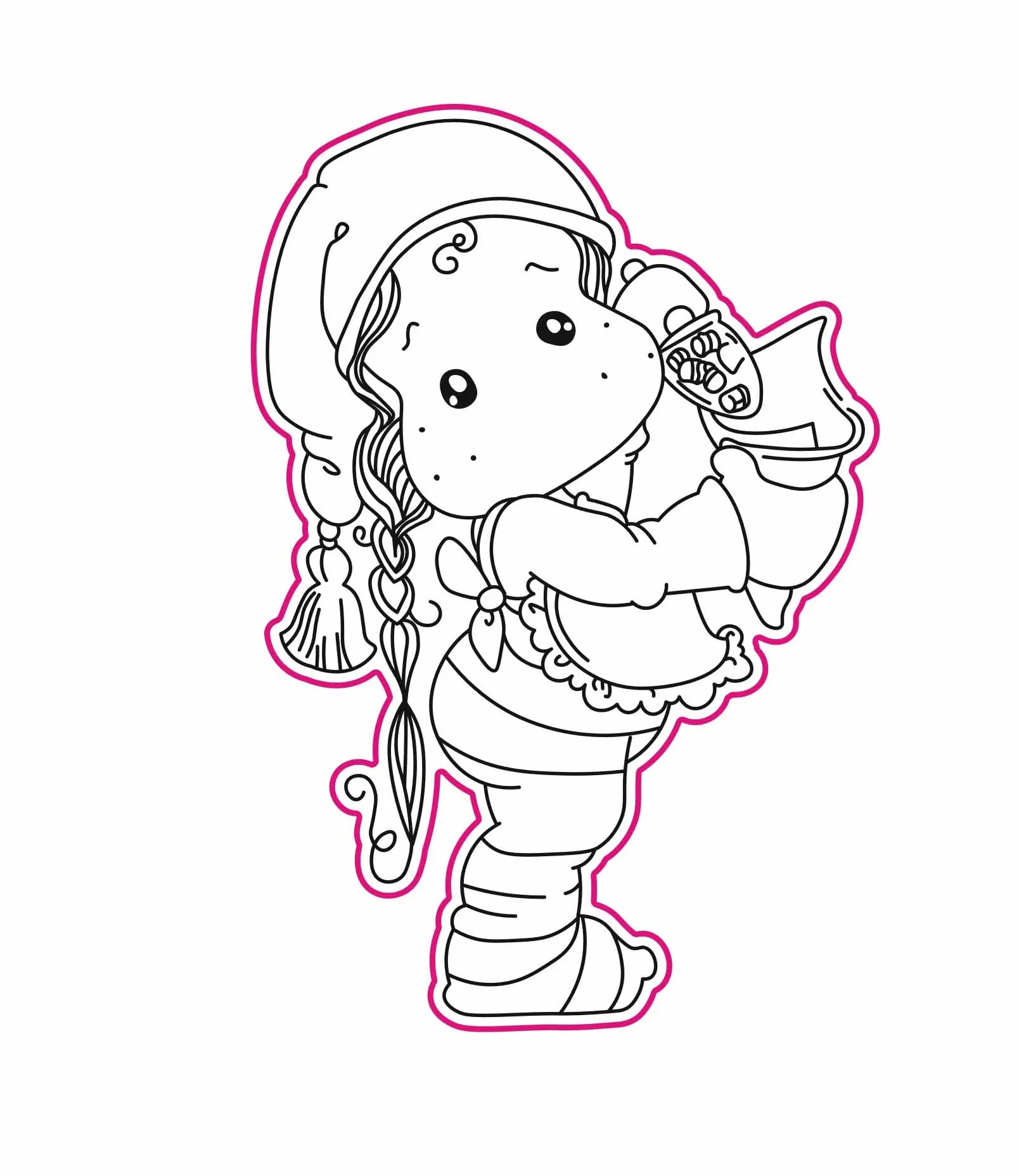 Magnolia Girl Transparent Silicone Stamp And Metal Die/Seal For DIY Scrapbooking/photo Album Decorative Clear Stamp Lace