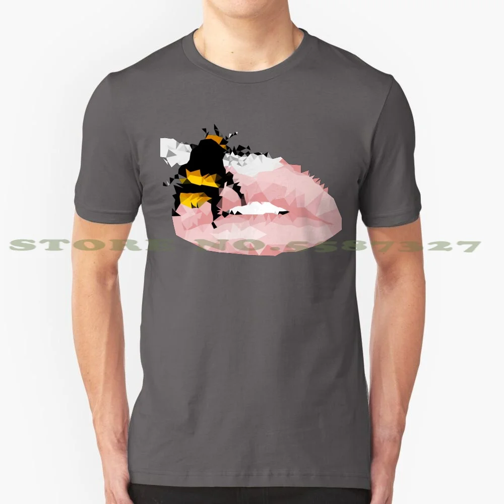 Bee Lips 100% Cotton T-Shirt Lana Del Rey Lips Gemo Triangle Pop Justin Gay Gays Men