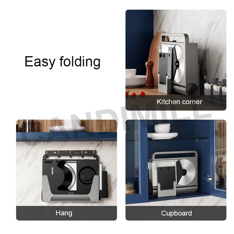 كانديميل 220 فولت لفات لحم الضأن الكهربائية قطاعة اللحوم المفرمة المنزلية الصغيرة الخبز آلة تقطيع الطعام