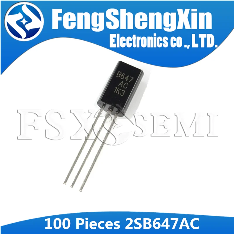 

100pcs/lot 2SB647 B647 2SB647AC B647AC TRANSISTOR TO-92L